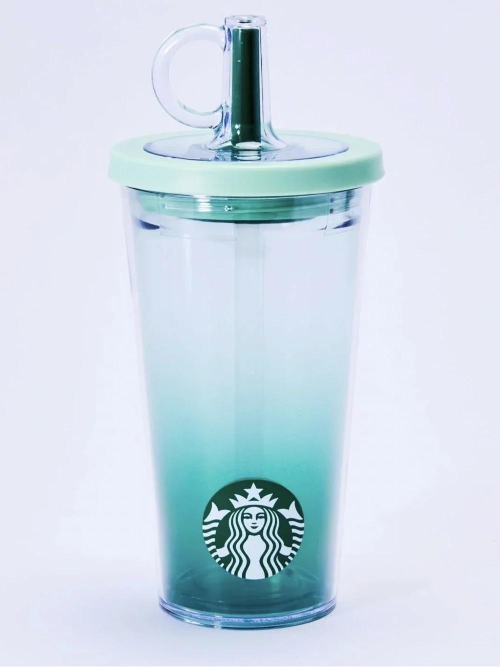 Starbucks Lot of 2: Roadtrip Aqua collection cold cup and glass bottle